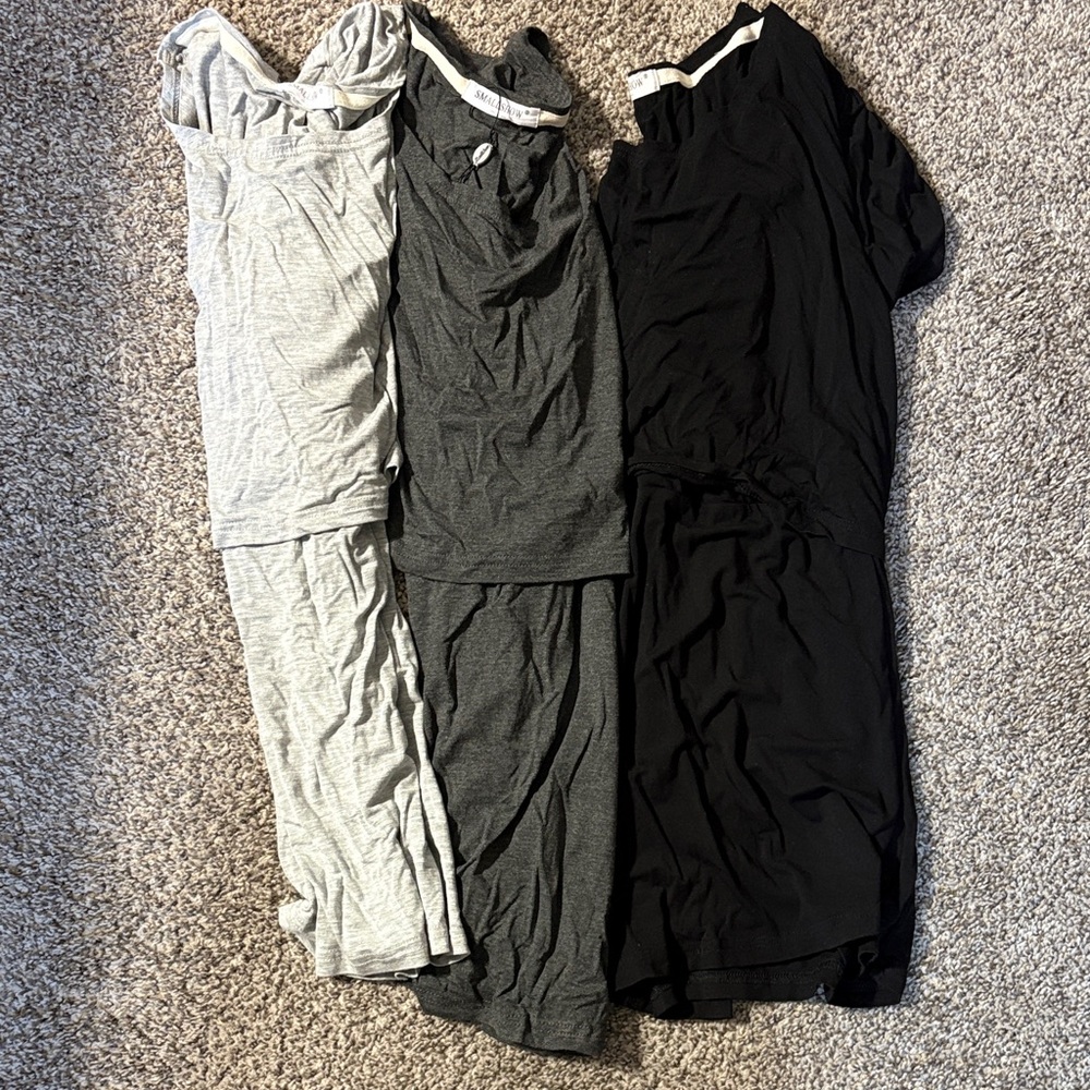 Women's Short Sleeve Tees - Black, Gray, and Light Gray